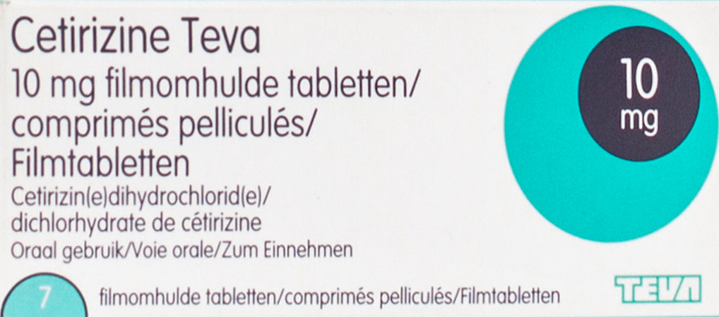 Cetirizine Teva 10mg Comp Pell 7 2
