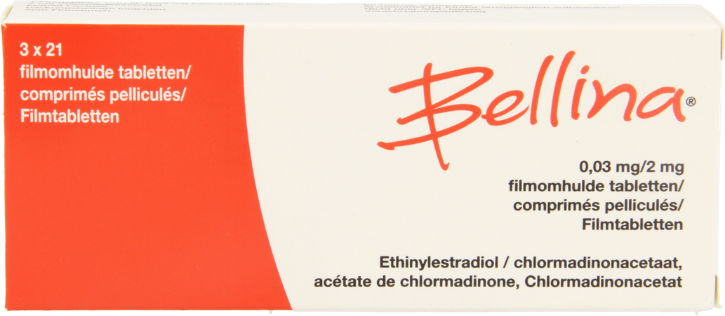 Bellina 0,03mg/2mg Comp 3 X 21 1