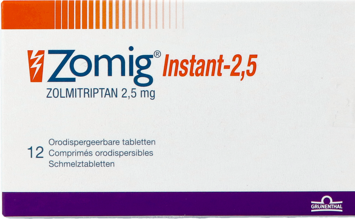Zomig Instant Pi Pharma 2,5mg Orodisp. Tabl 12 Pip 1