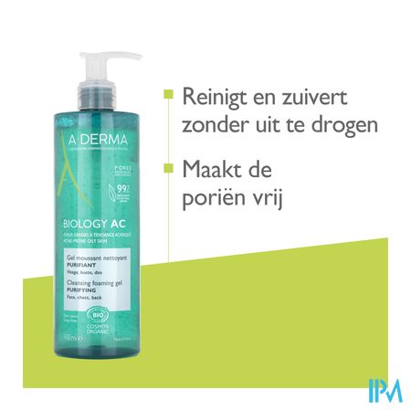 Aderma Biology Ac Zuiv. Schuim.reinig.gel 400ml 7