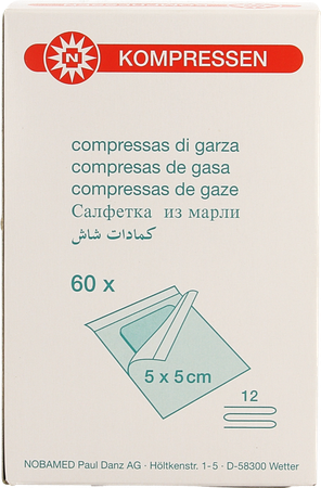 Noba Cp Sterile 12pl 5,0cmx 5,0cm Indiv.60 9320190 1