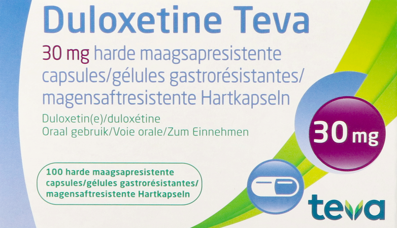 Duloxetine Teva 30mg Maagsapresist. Harde Caps 100 1