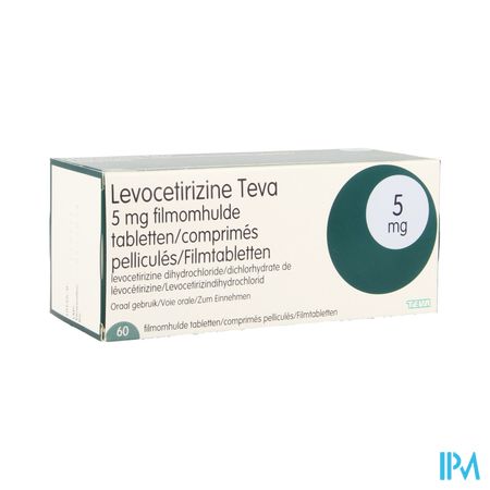 Levocetirizine Teva 5mg Filmomh Tabl 60 X 5mg