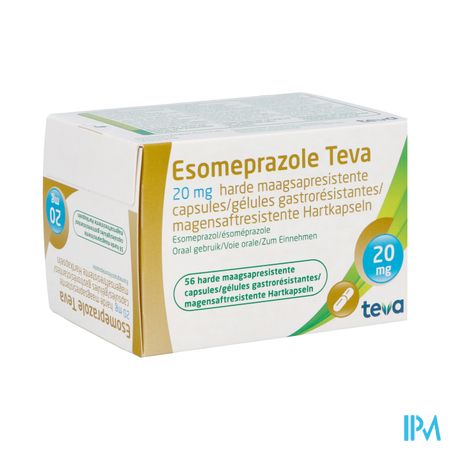 Esomeprazole Teva Caps Gastro Resistant Bl 56x20mg