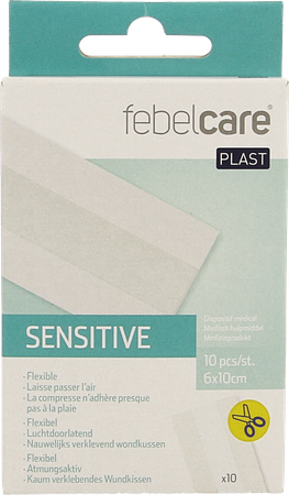 Febelcare Plast Sensitive Uncut 10x6cm 10 3