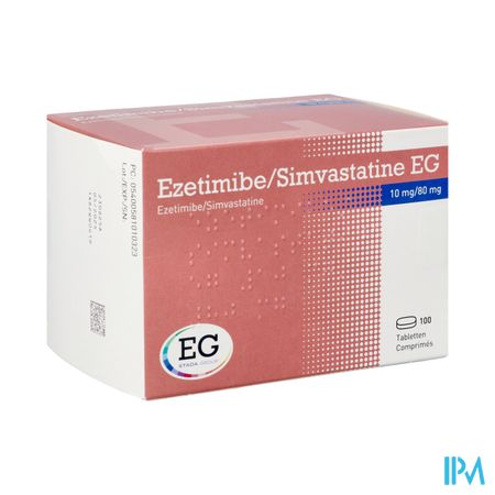 Ezetimibe Simvastatine EG 10Mg/80Mg Tabl 100 Blist