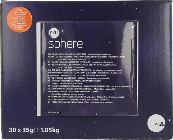 Pku Sphere 20 Rode Vruchten 30 X 35g 1