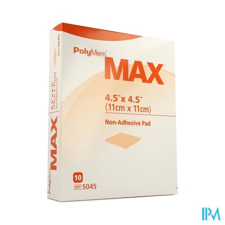 Polymem Max Pad Dressing N/adh 11x11cm 10 5045