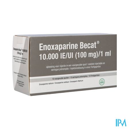 Enoxaparine Becat 10000iu 100mg/ml Voorgev.sp. 10