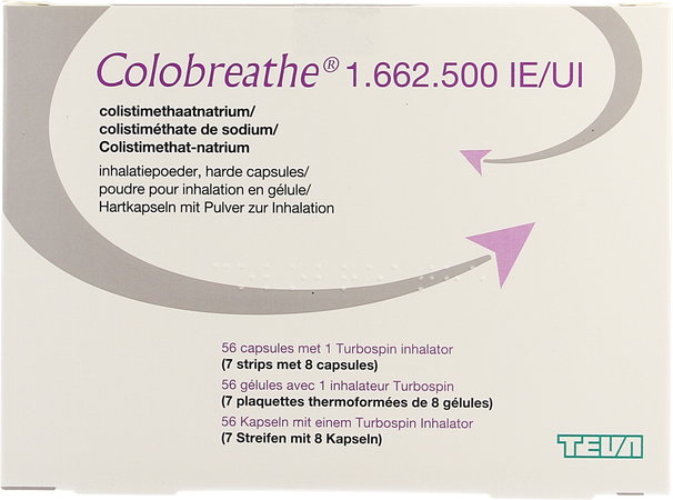 Colobreathe 1 662 500 Ui Inhalatie Pdr Caps 4x14 5