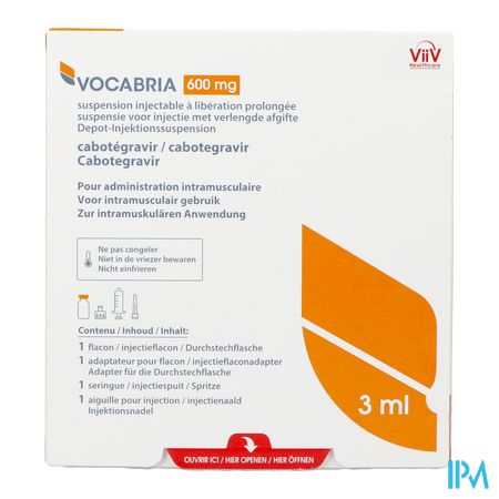 Vocabria 600mg Susp Inj Verl.afgifte Fl 1 X 3ml 1