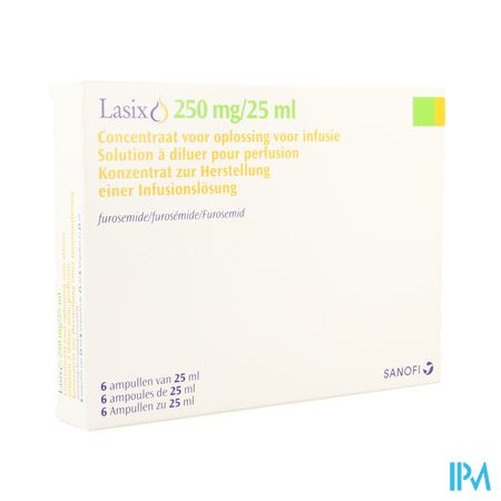 Lasix 250 mg/25 ml sol. perf. (à diluer) i.v. amp. 6 x 25 ml