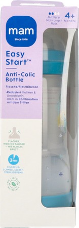 Mam Easy Start A/colic Zuigfl.pure Matt Blauw320ml 2