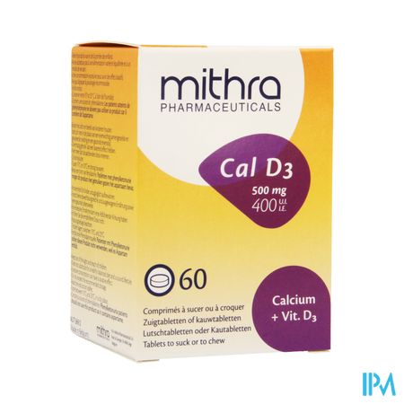 Mithra Cal D3 Zuigtabl-kauwtabletten 60