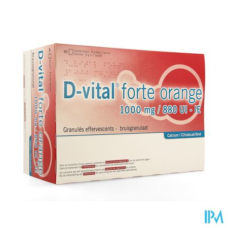 D-vital Forte Sinaas 1000mg/880ie Zakjes 90