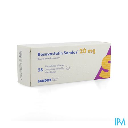 Rosuvastatin Sandoz 20mg Comp Pell 28 Opa/alu/pvc