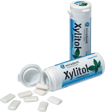 Miradent Chewing Gum Xylitol Menthe Poivr.s/sucr30 2