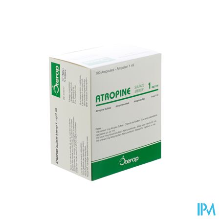 Sterop Atropine Sulf 1mg 1ml 100 Amp