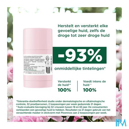 Klorane Gezicht Pioenroos Bio Masker Stick 25g 13