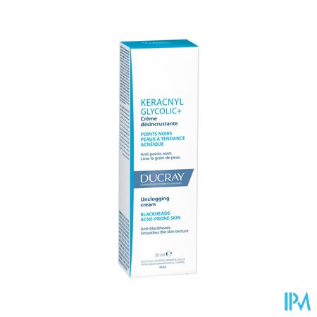 Ducray Keracnyl Glycolic+ Cr Tegen Zw.puntjes 30ml Ducray Keracnyl Glycolic+ Cr Tegen Zw.puntjes 30ml