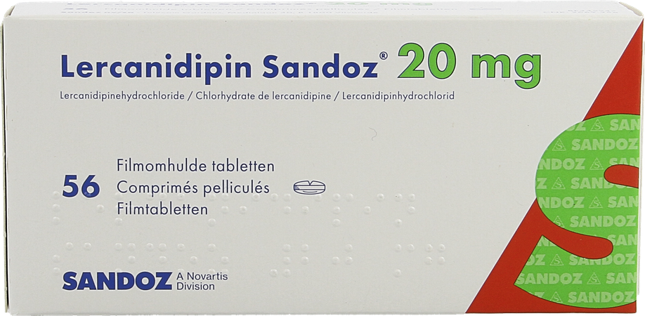 Lercanidipin Sandoz 20mg Comp 56 X 20mg 2