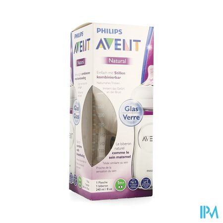 Philips Avent Natural 2.0 zuigfles 240ml Glas SCF053/17