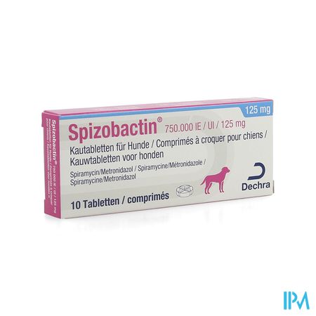 Spizobactin 750 000ie/125mg Hond Kauwtabl 10