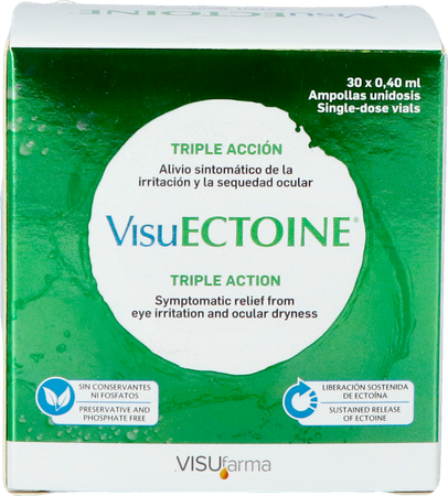 Visuectoine Triple Action Gouttes Oculaires 12ml 3