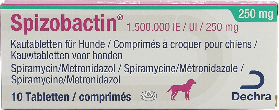 Spizobactin 1.500.000ie/250mg Hond Kauwtabl 10 1