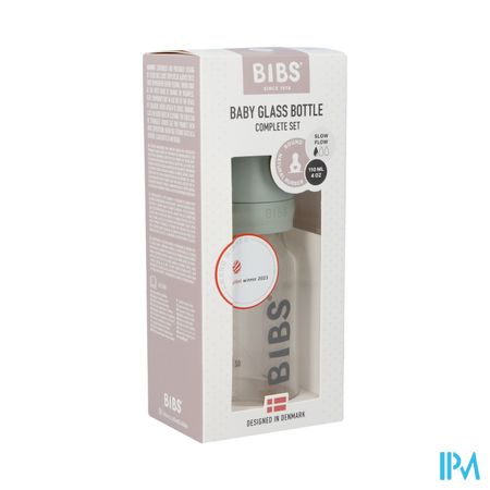 Bibs Biberon Verre 110ml Set Complet Sage