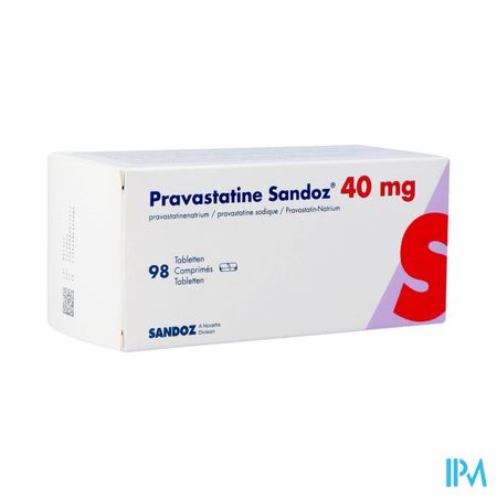 Pravastatine Sandoz Pi Pharma 40mg Tabl 98 Pip