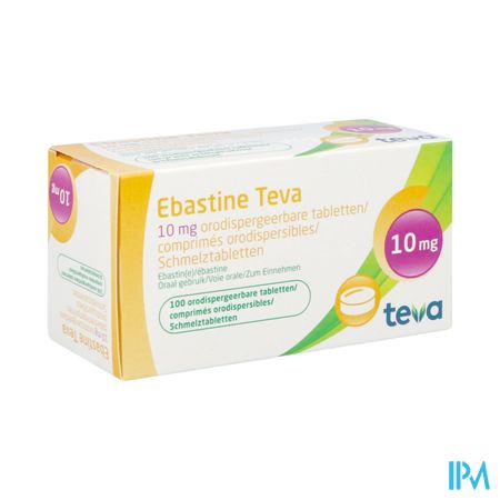 Ebastine 10mg Teva Comp Odt 100 X 10mg