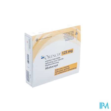 Orencia 4 Ser Voorgev 1ml Opl Inj 125mg