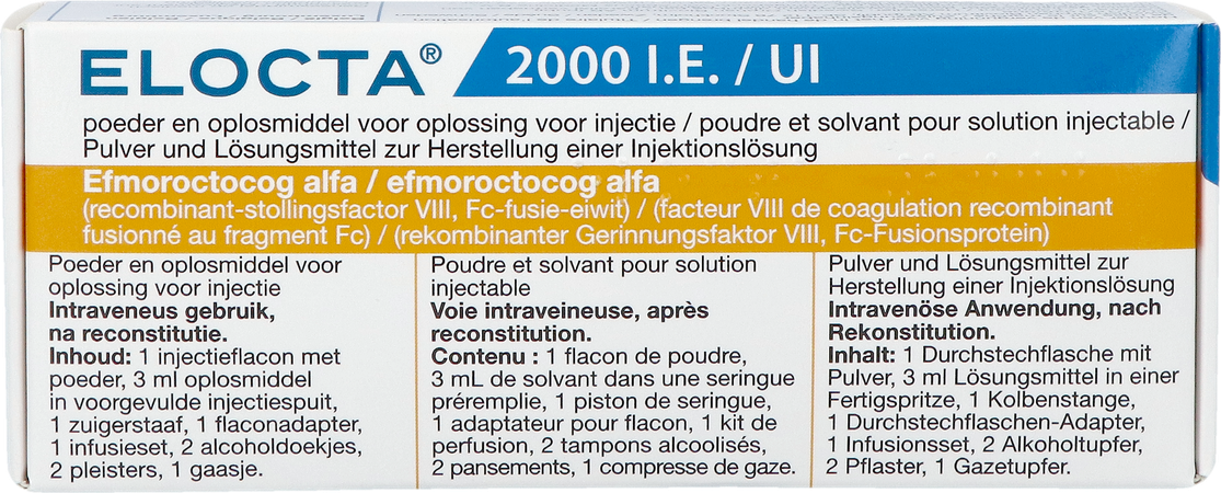 Elocta 2000ie Abacus Pdr+solv Voor Opl Inj 1 1