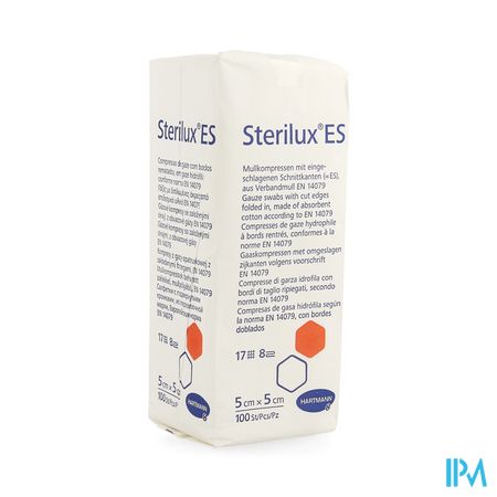 Sterilux Es 5x5cm 8l.nst. 100 P/s