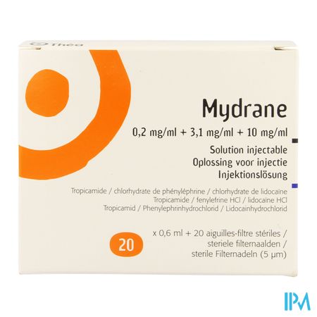 Mydrane Opl Intracamerale Injectie Amp 20 X 0,6ml 2
