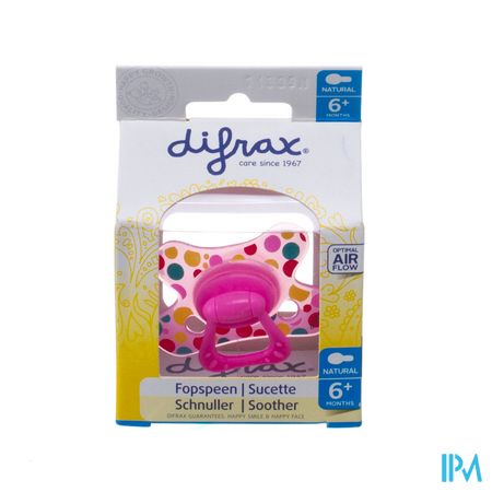 Difrax Sucette Natural 6m+ Girl 5