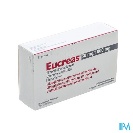 Eucreas 50mg/1000mg Filmomh Tabl 60 1