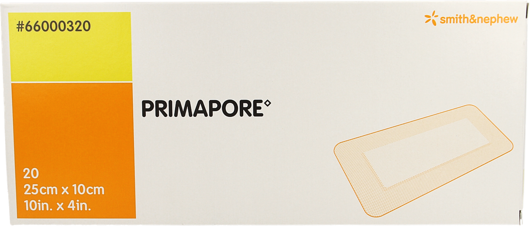 Primapore S&n Pans Post-op 25cmx10cm 20 66000320 1