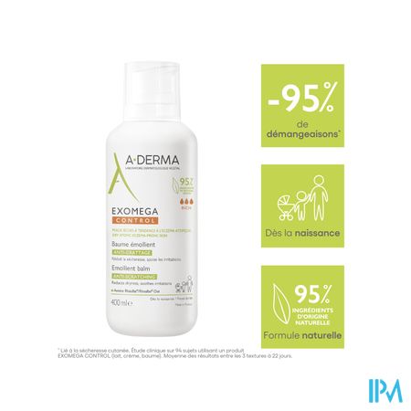 Aderma Exomega Control Balsem Emolierend 400ml 7