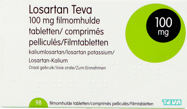 Losartan Teva 100mg Comp Pell 98 X 100mg 2