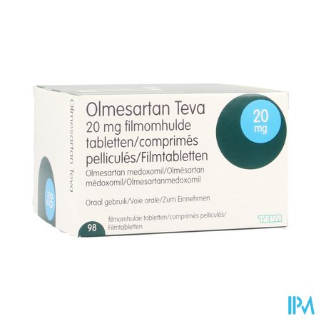 Olmesartan Teva Generics 20mg Comp Pell 98