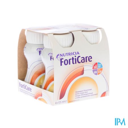 Forticare Drankje Aroma Sinaas-Citroen Flessen 4x125ml 1
