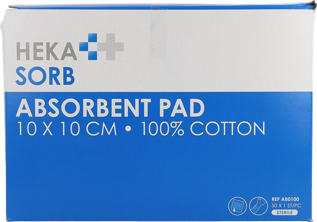 Hekasorb Pansement Absorbant Sterile 10x10cm 50 1