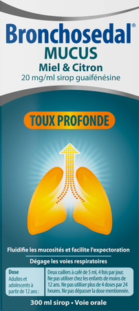 Bronchosedal Mucus Honing Citroen 300ml 20mg/ml 5
