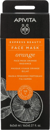 Apivita Express Beauty Face Mask Orange Rad. 2x8ml 1