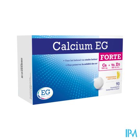 Calcium EG Forte 1000Mg/800Ui Citron Comp Croq 90