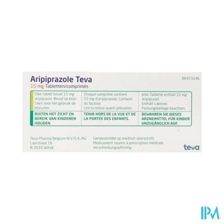 Aripiprazole Teva 15mg Tabl 28 X 15mg 1