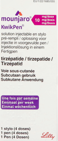 Mounjaro 10,0mg Kwikpen Opl Inj Voorgev.pen 0,6ml 2