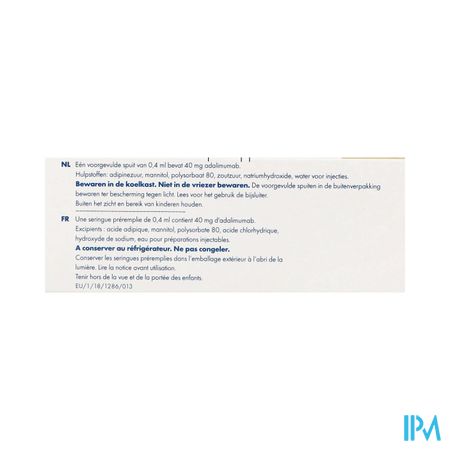Hyrimoz 40mg Opl Inj 40mg/0,4ml Voorgev. Spuit 2 2